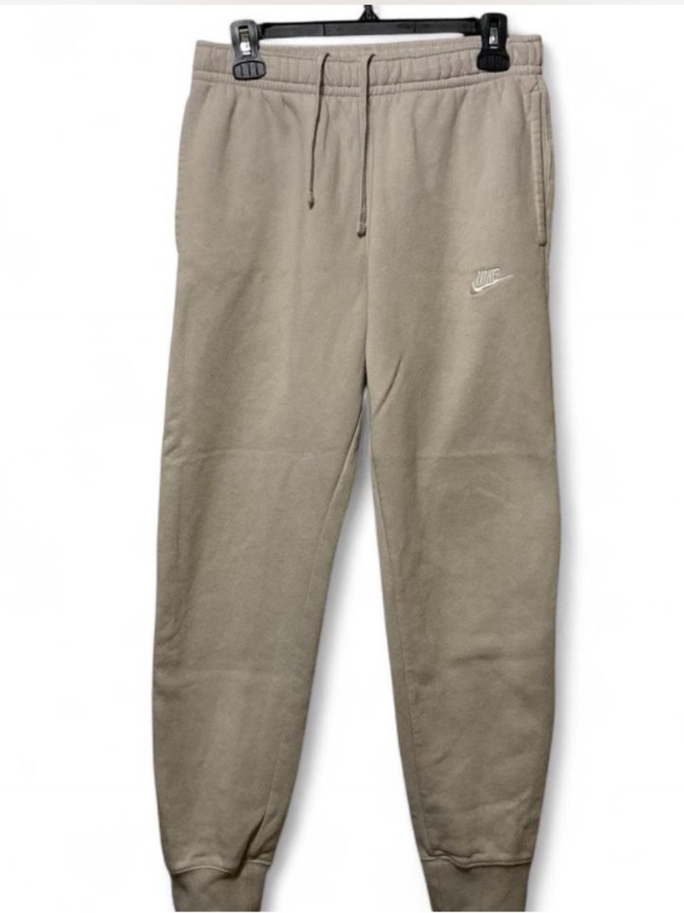Nike Neutral Beige Embroidered Swoosh Tee Detail